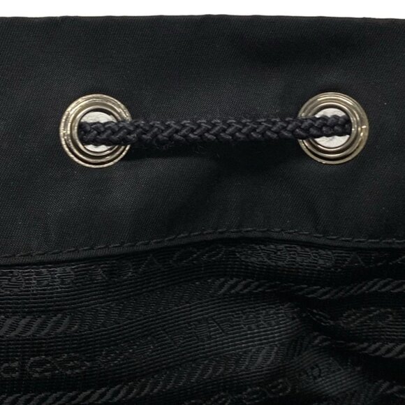 PRADA - Black Nylon Saffiano Leather Backpack 656-073125 - Picture 9 of 13